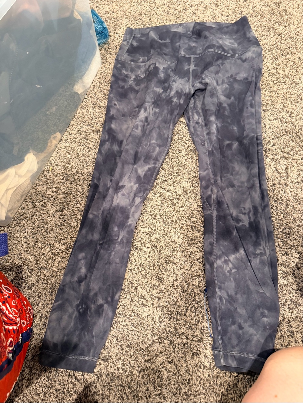 Lululemon Women's Tie-Dye Navy Active Leggings